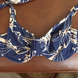Tara Grinna Bathing Suit GUC Navy Blue and tan